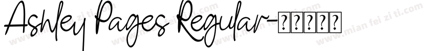 Ashley Pages Regular字体转换
